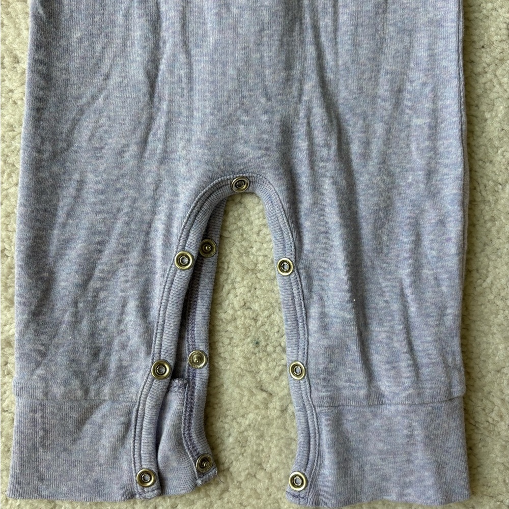 Kate Quinn Lavender Button-Up Snap Closure Sleeveless Onesie - Picture 7 of 8